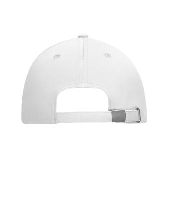 Unisexe Casquette 6 panneaux coton bio Blanc 11823