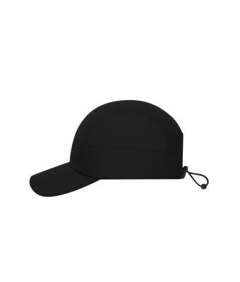Unisex 7 Panel Sports-Cap Zwart 12021