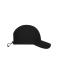 Unisex 7 Panel Sports-Cap Zwart 12021
