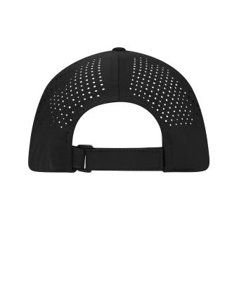 Unisexe Casquette 5 panneaux découpée au laser Noir 12022