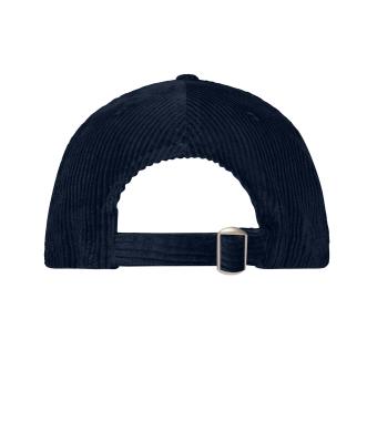 Unisex 6 Panel Corduroy Cap  Organic Cotton Navy 12025