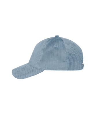 Unisex 6 Panel Corduroy Cap  Organic Cotton Milky-blue 12025