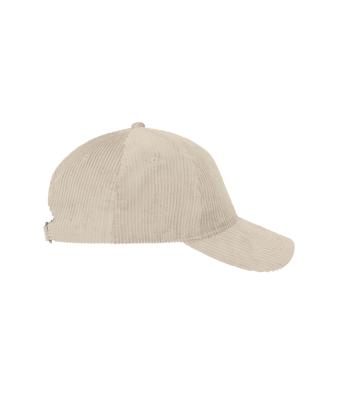 Unisex 6 Panel Corduroy Cap  Organic Cotton Sandstone 12025