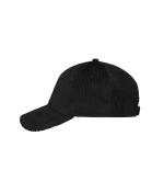 Unisex 6 Panel Corduroy Cap Black 12025
