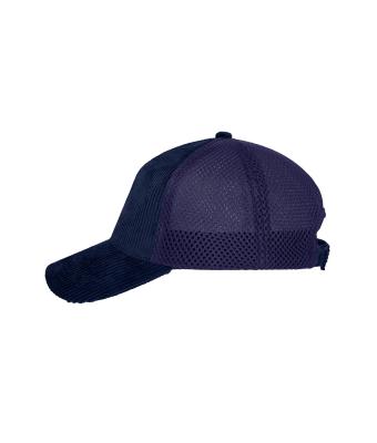 Unisex 6 Panel Corduroy-Mesh Cap  Cotton Navy/navy 12027
