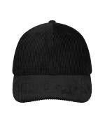 Unisex 6 Panel Corduroy-Mesh Cap  Cotton Black/black 12027