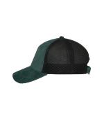 Unisex 6 Panel Corduroy-Mesh Cap  Cotton Smoky-green/black 12027