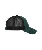 Unisex 6 Panel Corduroy-Mesh Cap  Cotton Rokerig-groen/zwart 12027