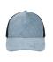 Unisex 6 Panel Corduroy-Mesh Cap  Organic Cotton Milky-blue/black 12027
