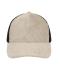 Unisex 6 Panel Corduroy-Mesh Cap  Organic Cotton Sandstone/black 12027