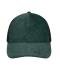 Unisex 6 Panel Corduroy-Mesh Cap  Organic Cotton Smoky-green/black 12027
