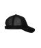 Unisex 6 Panel Corduroy-Mesh Cap  Organic Cotton Black/black 12027