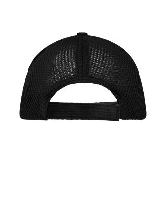 Unisexe Casquette 6 panneaux en velours côtelé et maille  Organic Cotton Noir/noir 12027