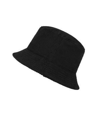 Unisex Corduroy Fisherman Hat  Organic Cotton Black 12030
