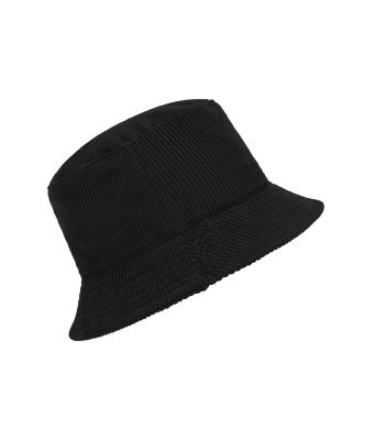 Unisex Corduroy Fisherman Hat  Organic Cotton Black 12030