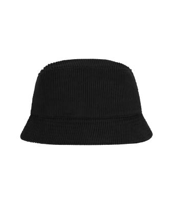 Unisex Corduroy Fisherman Hat  Organic Cotton Black 12030
