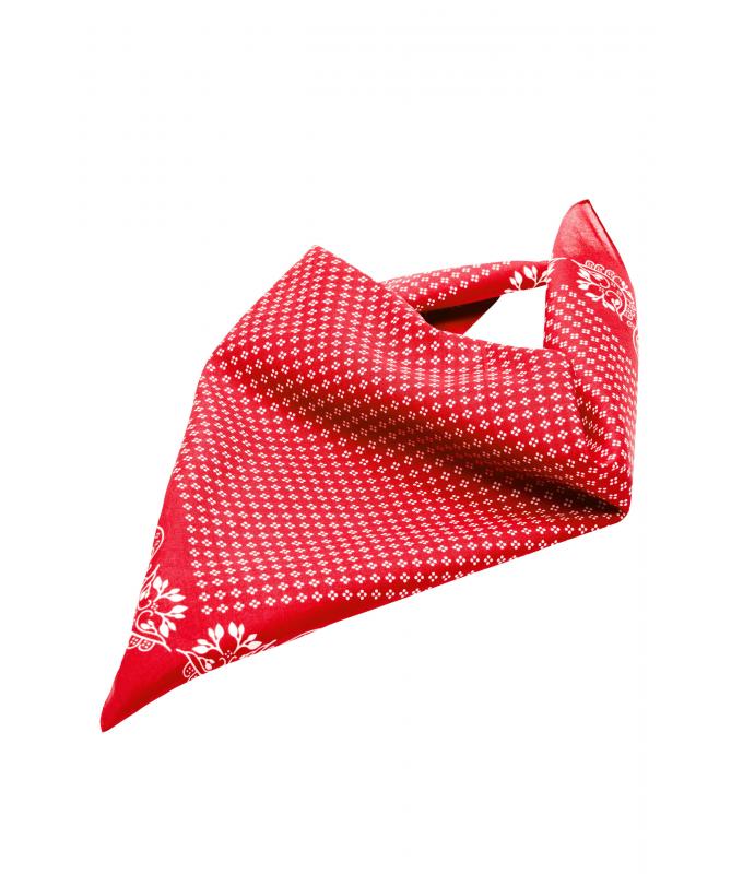 Unisexe Bandana traditionnel Rouge/blanc 8429