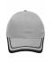Unisex 6 Panel Piping Cap Grey/black 7734