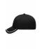 Unisex 6 Panel Piping Cap Zwart/wit 7734