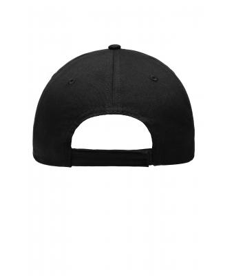 Unisex 6 Panel Piping Cap Zwart/wit 7734