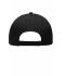Unisex 6 Panel Piping Cap Zwart/wit 7734