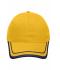 Unisex 6 Panel Piping Cap Goudgeel/navy 7734