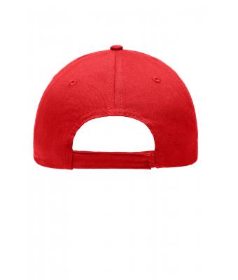 Unisex 6 Panel Piping Cap Rood/wit 7734