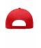 Unisex 6 Panel Piping Cap Rood/wit 7734