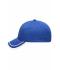 Unisex 6 Panel Piping Cap Royal/wit 7734