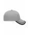 Unisexe Casquette 6 panneaux 100 % coton brossé Gris/noir 7734