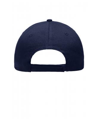 Unisexe Casquette 6 panneaux 100 % coton brossé Marine/rouge 7734