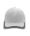 Unisex 6 Panel Turbo Piping Cap Light-grey/dark-grey/black 7739