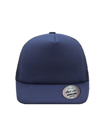 Unisex 5 Panel Flat Peak Cap Navy 7741