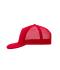 Unisex 5 Panel Flat Peak Cap Red 7741
