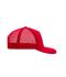 Unisex 5 Panel Flat Peak Cap Red 7741