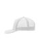 Unisex 5 Panel Flat Peak Cap White 7741