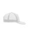 Unisex 5 Panel Flat Peak Cap White 7741