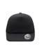 Unisex 5 Panel Flat Peak Cap Zwart 7741