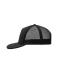Unisex 5 Panel Flat Peak Cap Zwart 7741