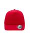 Unisexe Casquette 5 panneaux visière plate Rouge 7741