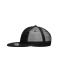 Unisex 6 Panel Flat Peak Cap Black 7742