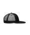 Unisex 6 Panel Flat Peak Cap Black 7742
