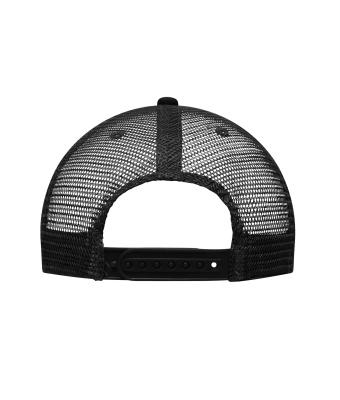 Unisex 6 Panel Flat Peak Cap Black 7742
