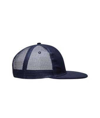 Unisex 6 Panel Flat Peak Cap Navy 7742