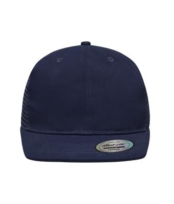 Unisex 6 Panel Flat Peak Cap Navy 7742