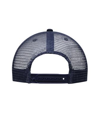 Unisex 6 Panel Flat Peak Cap Navy 7742