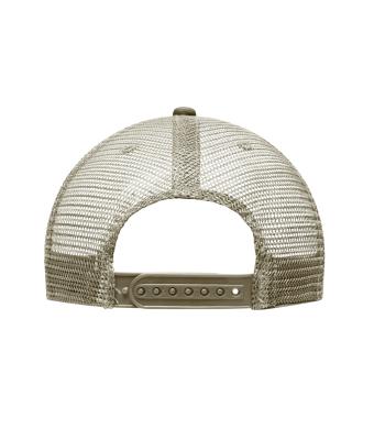 Unisex 6 Panel Flat Peak Cap Khaki 7742