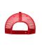 Unisex 6 Panel Flat Peak Cap Red 7742