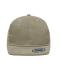 Unisex 6 Panel Flat Peak Cap Khaki 7742
