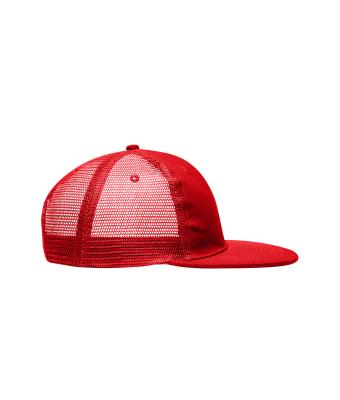 Unisex 6 Panel Flat Peak Cap Rood 7742